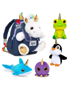 Mochila Unicornio Naturally KIDS con Juguetes 25,4 cm