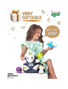 Mochila Unicornio Naturally KIDS con Juguetes 25,4 cm 2