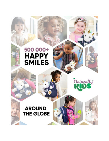 Mochila Unicornio Naturally KIDS 25,4x20,3 cm para Niñas