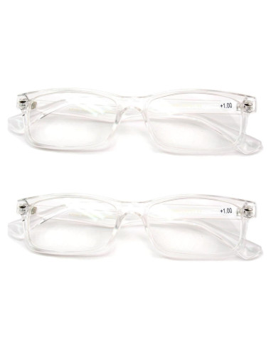 2 Pares de Gafas de Lectura Rectangulares Vision World 1.25x