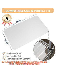 Forros de Estante MAXTBEE 35.56x60.96 cm Juego de 5 2