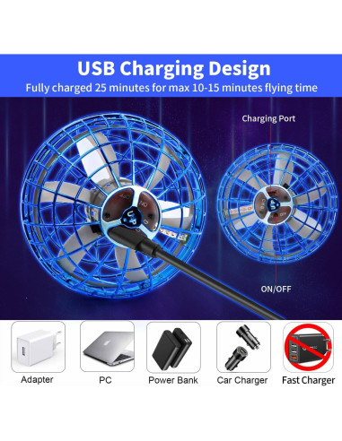 Bola Voladora PEKOIU TSM006B Azul - Juguete Interactivo