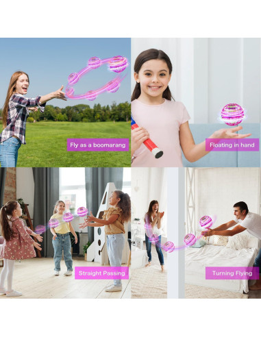 Bola Voladora PEKOIU Rosa, Drone Giratorio Flotante