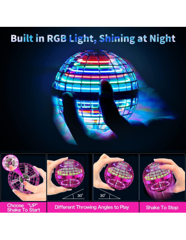 Bola Voladora PEKOIU Rosa, Drone Giratorio Flotante