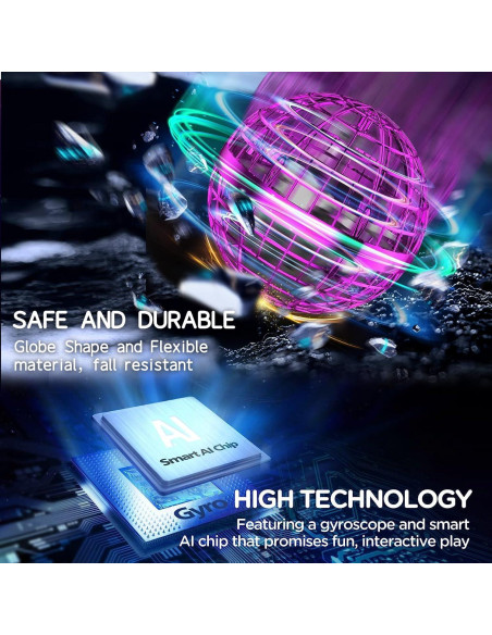 Bola Voladora PEKOIU Rosa, Drone Giratorio Flotante