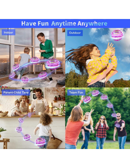 Bola Voladora PEKOIU Rosa, Drone Giratorio Flotante