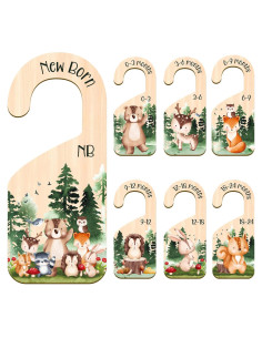 Divisores de Armario para Bebés Yoyuspy, 7PCS Madera Animales