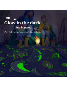 Manta de forro polar Gitrat azul 130x150 cm para niños 2