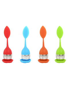 Juego de 4 Infusores de Té Dwwffer de Silicona y Acero Inoxidable