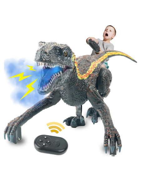 Dinosaurio Control Remoto SMILESSKIDDO 34.5 cm Velociraptor