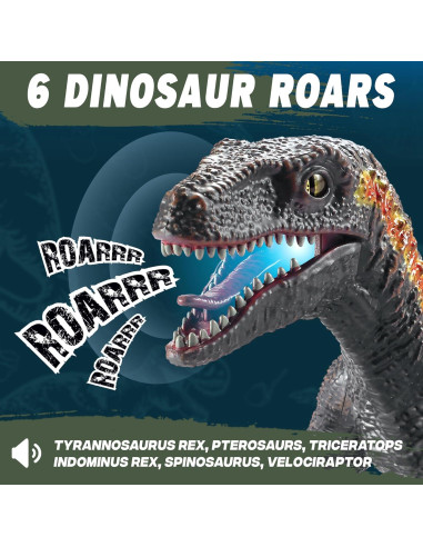 Dinosaurio Control Remoto SMILESSKIDDO 34.5 cm Velociraptor