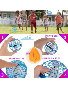 Bola Voladora LED Control Remoto RQLZQPBW Azul para Niños 2