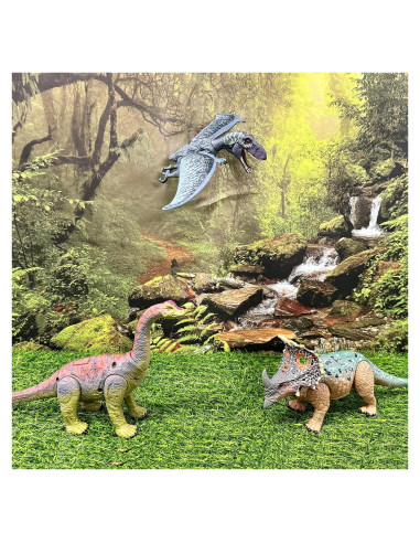 Juguetes de Dinosaurio EKU EASYKU 3 en 1 con Movimiento