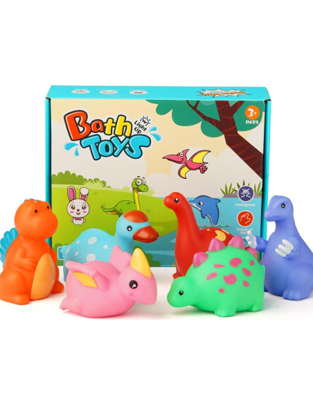 Juguetes de Baño VIBOYLAR Dinosaurios Iluminados 6 Piezas