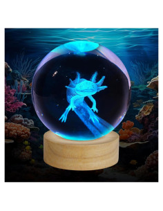Luz Nocturna Axolote 3D ZXBLAQ 8 cm LED 16 Colores