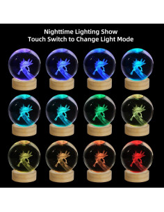 Luz Nocturna Axolote 3D ZXBLAQ 8 cm LED 16 Colores 2