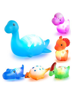Juguetes de Baño VIBOYLAR Dinosaurios Iluminados 6 Piezas