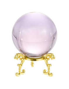 Bola de Cristal K9 PATIKIL 60mm Rosa con Soporte y Caja