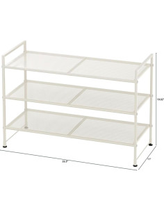 Estante para zapatos apilable Simple Houseware 3 niveles blanco 2