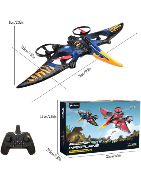 Aviación RC Dragón Juguete Volador 30.99x19.56cm Azul