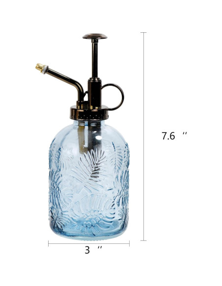 Botella de Spray para Plantas SDlumeiy 348.7 ml Vidrio Azul