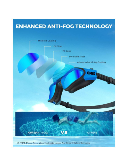 Gafas de natación OMID P2mini polarizadas para niños 6-14 años Gafas de natación OMID P2mini polarizadas para niños 6-14 años
