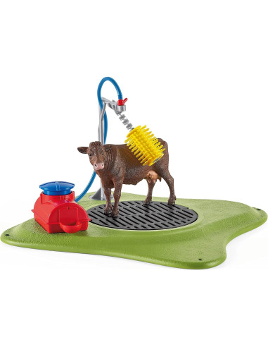 Set de Juego Lavado de Vaca Feliz Schleich 16 Piezas