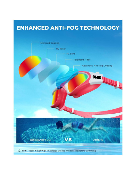 Gafas de natación OMID P2mini para niños 6-14 años Gafas de natación OMID P2mini para niños 6-14 años