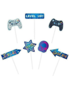 Adornos para Cupcakes WERNNSAI 35 Piezas Videojuegos 2