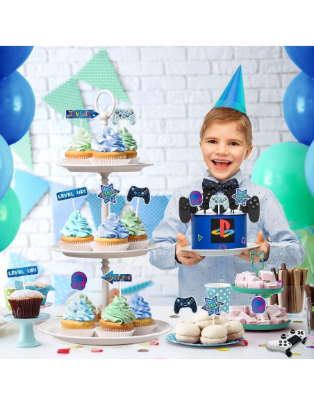 Adornos para Cupcakes WERNNSAI 35 Piezas Videojuegos