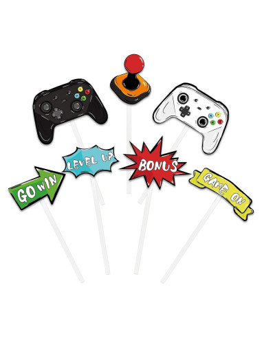 Adornos para Cupcakes WERNNSAI 35 Pcs Videojuegos