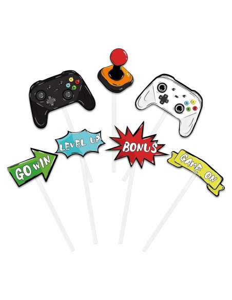 Adornos para Cupcakes WERNNSAI 35 Pcs Videojuegos