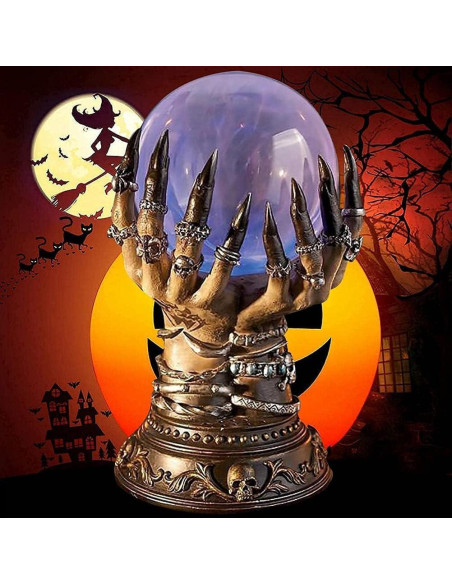 Bola de Cristal de Plasma Syrisora 22x15 cm para Halloween