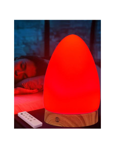 Lámpara Nocturna Roja Aoife con Control Remoto y Carga USB