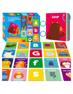 Tarjetas de Flash del Alfabeto SpriteGru 52 Piezas Duraderas