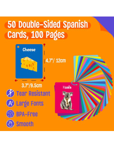 50 Tarjetas de Aprendizaje Temprano SpriteGru - Doble Cara 2
