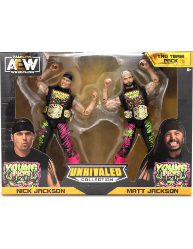 Figuras Young Bucks AEW - Matt y Nick Jackson 15 cm