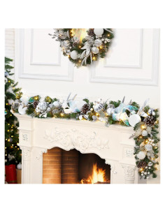 Guirnalda Navideña Preiluminada GarveeHome 182 cm LED