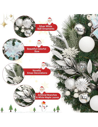 Guirnalda Navideña Preiluminada GarveeHome 182 cm LED