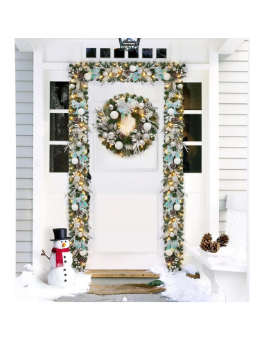 Guirnalda Navideña Preiluminada GarveeHome 182 cm LED