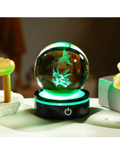 Figurita Colibrí 3D YWHL con Base LED y Regalo Incluido 2