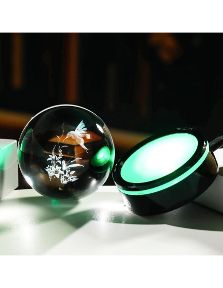 Figurita Colibrí 3D YWHL con Base LED y Regalo Incluido