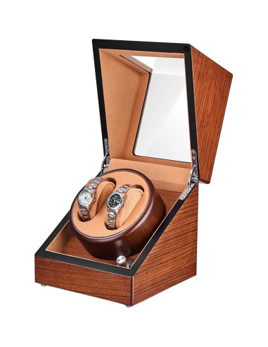 Winder de Reloj Doble JQUEEN S220EB Silencioso 18x18x20cm
