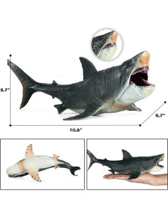 Figura de Tiburón Megalodón EOIVSH 27cm Juguete Realista 2