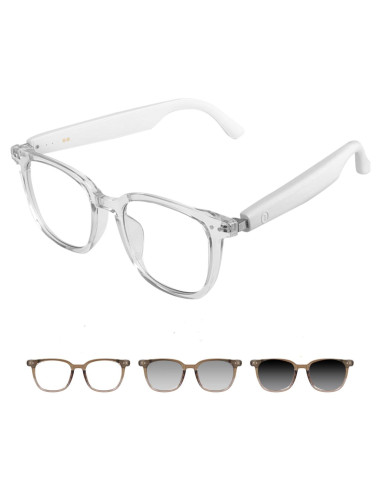 Gafas de Audio Bluetooth GS07-Claro con Lentes Fotocromáticas