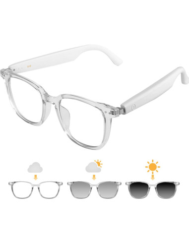 Gafas de Audio Bluetooth GS07-Claro con Lentes Fotocromáticas