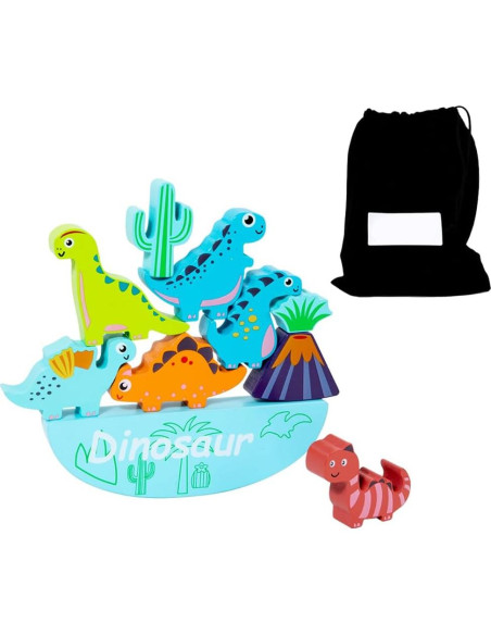 Juguete de Apilamiento Dinosaurios de Madera LICRAFT 0.59 kg Juguete de Apilamiento Dinosaurios de Madera LICRAFT 0.59 kg