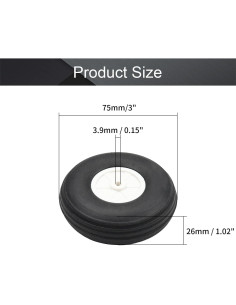 Juego de Ruedas Fielect 2 Pcs 7.62 cm Neumáticos RC 2