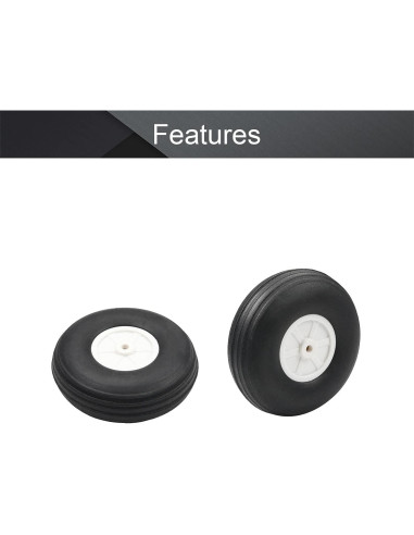 Juego de Ruedas Fielect 2 Pcs 7.62 cm Neumáticos RC