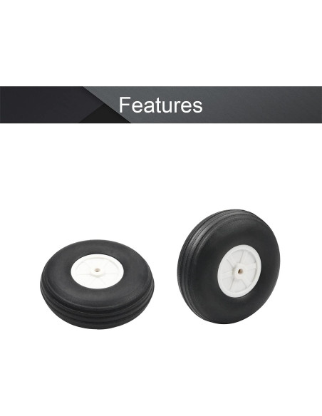 Juego de Ruedas Fielect 2 Pcs 7.62 cm Neumáticos RC